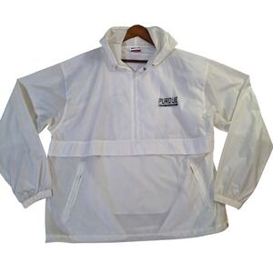 Purdue Boilermakers Rain Jacket Mens XL White NCAA Football Champion Windbreaker